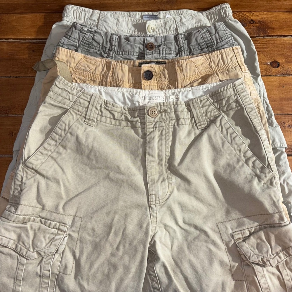 Aeropostale AE Columbia Timberland Cargo Shorts Lot x4 Men's Small (28-30 Waist)